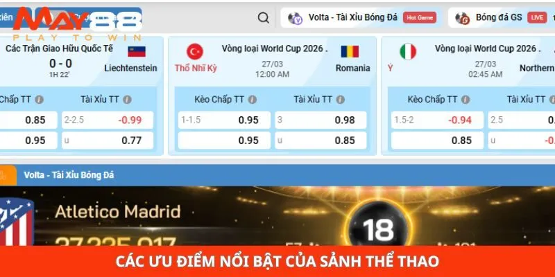 Các ưu điểm nổi bật của sảnh thể thao