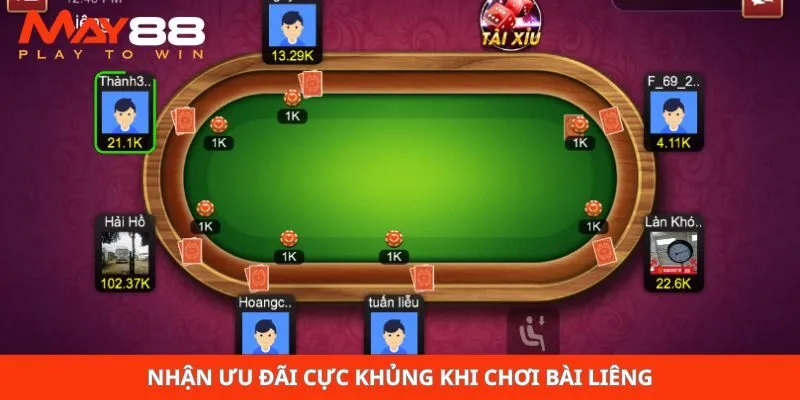 Nhận ưu đãi cực khủng khi chơi bài liêng