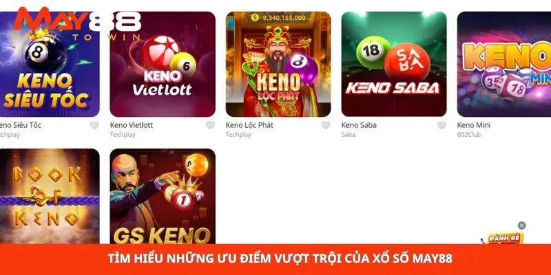 Tìm hiểu những ưu điểm vượt trội của xổ số May88